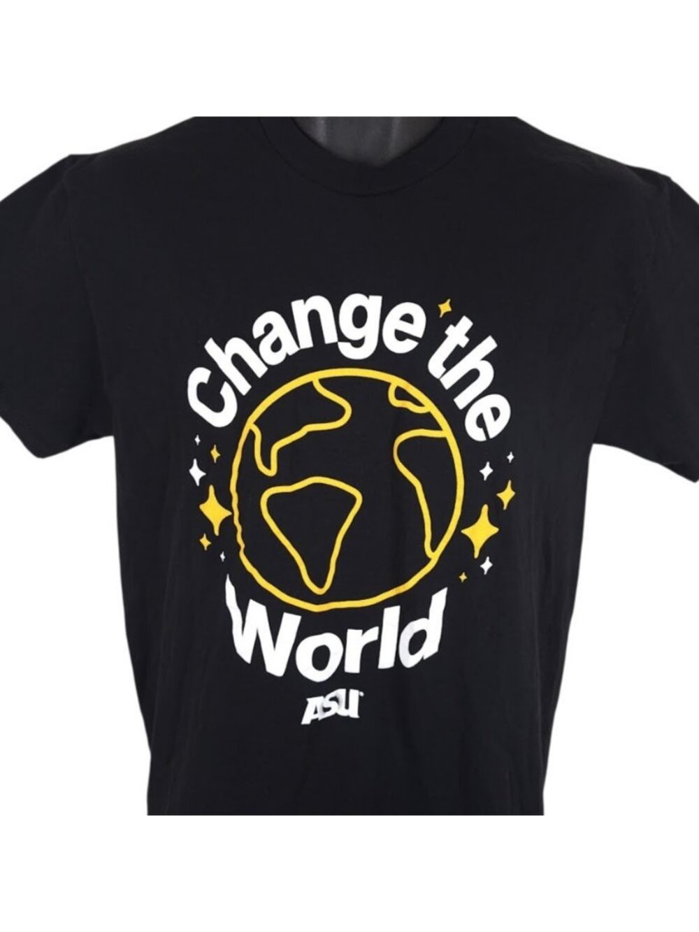 Arizona State Sun Devils T Shirt Mens Size Medium Black NCAA Change The World